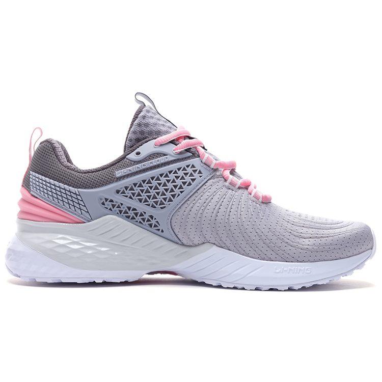 Li Ning Cloud 5 V2 Амортизирующие Низкие Беговые Кроссовки Женские Грязно-Серый Фиолетовый ARHP008-3
