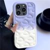 Чехол для телефона с градиентным цветом и 3D облаками для iPhone 15, 13, 12, 11 Pro Max 14 Pro Max, матовый противоударный мягкий силиконовый чехол для девочек