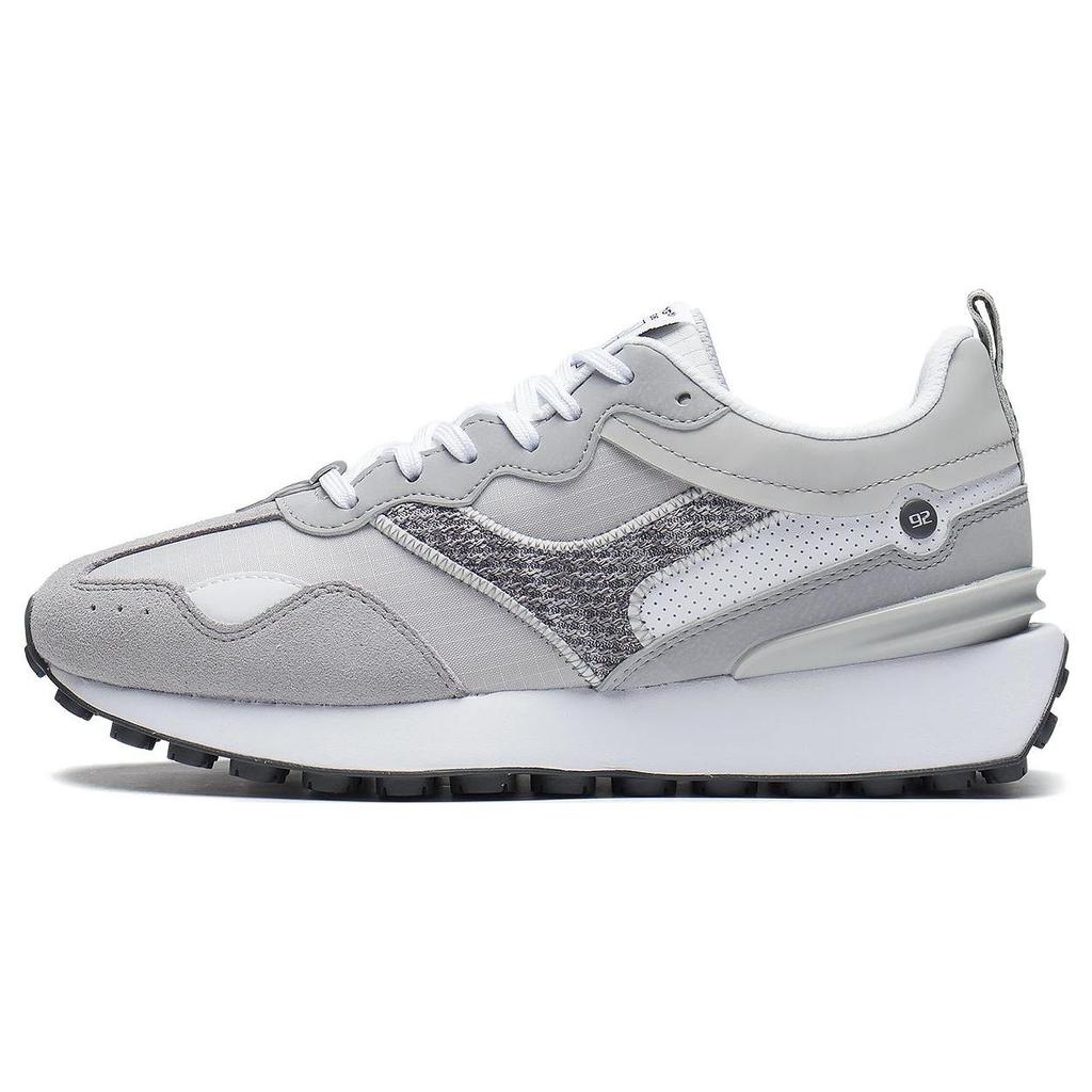 Li Ning Rebound Скользкие, износостойкие, дышащие низкие спортивные повседневные кроссовки Женские Серые AGCS350-1