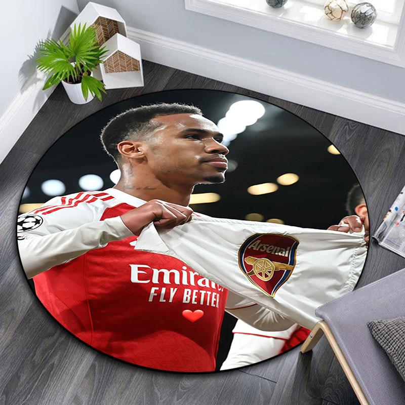 Gabriel Magalhaes pattern round rug,Carpet Rug for Living Room Bedroom Playroom ,Non-slip Floor Mat,Holiday Gifts and Birthday Gifts.