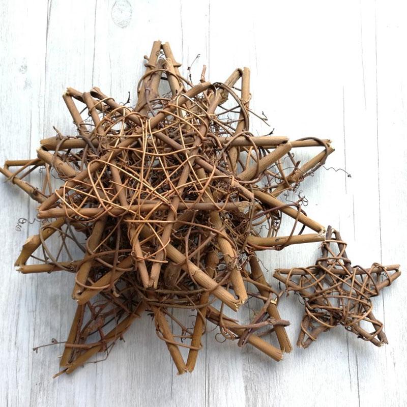 Ретро Рождественская дверь, висящая из сушеного ротанга, цветочные венки, пятиконечная звезда, декор для вечеринки, декор на Хэллоуин