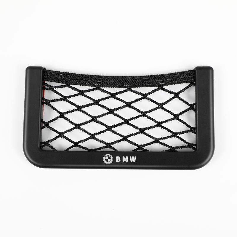 KYLZ4 Car Storage Net Bag Phone Holder Pocket Organizer For BMW Performance M E46 E90 E60 F30 F10 E36 G20 E92 X2 X5 Accessories M1 M2