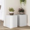 VidaXL Plant Stands 2 Pcs White 25x25x35 Cm Engineered Wood, Flower Stand, Pot Stand, Support for 852906