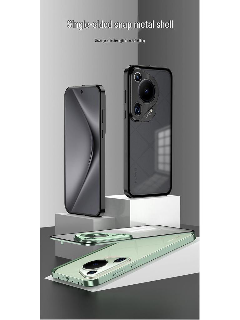 Чехол для телефона Huawei Pura70 Pro с металлическим каркасом, матовой задней панелью на защелках, для P80 Ultra