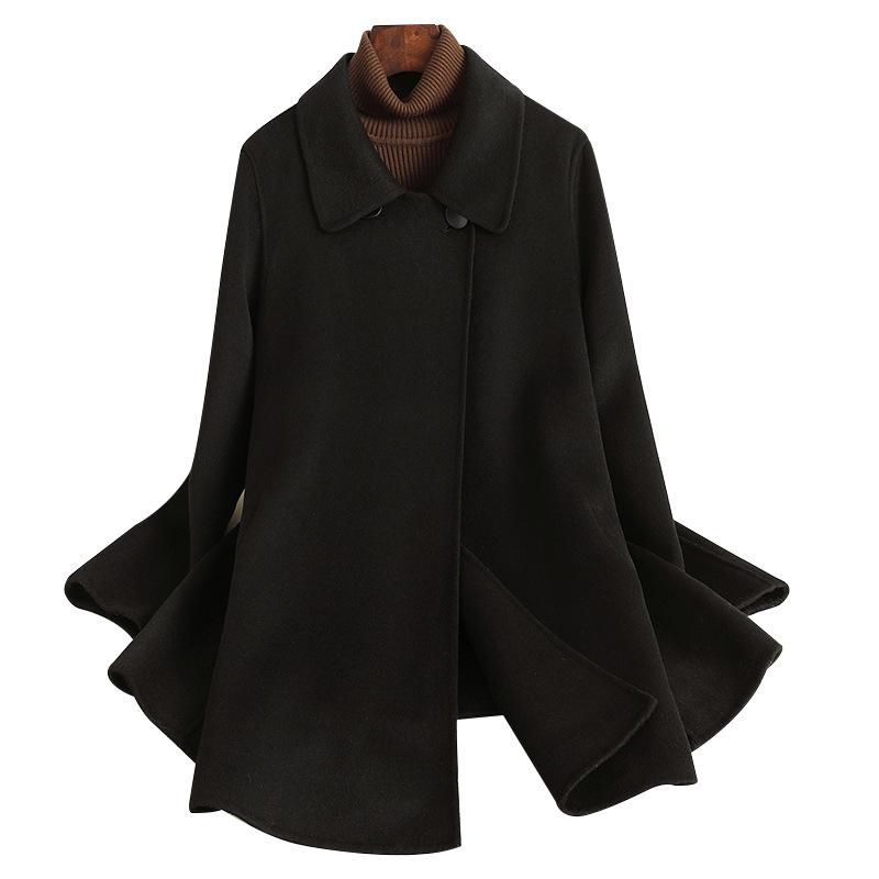 Double-sided Cashmere Coat Women's Short Slim-fitting and Thin Small High-end Wool Coat Women's New Autumn and Winter Models