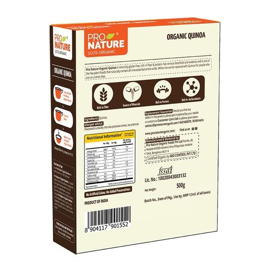 Pro Nature 100% Organic Quinoa, - 500 Gm