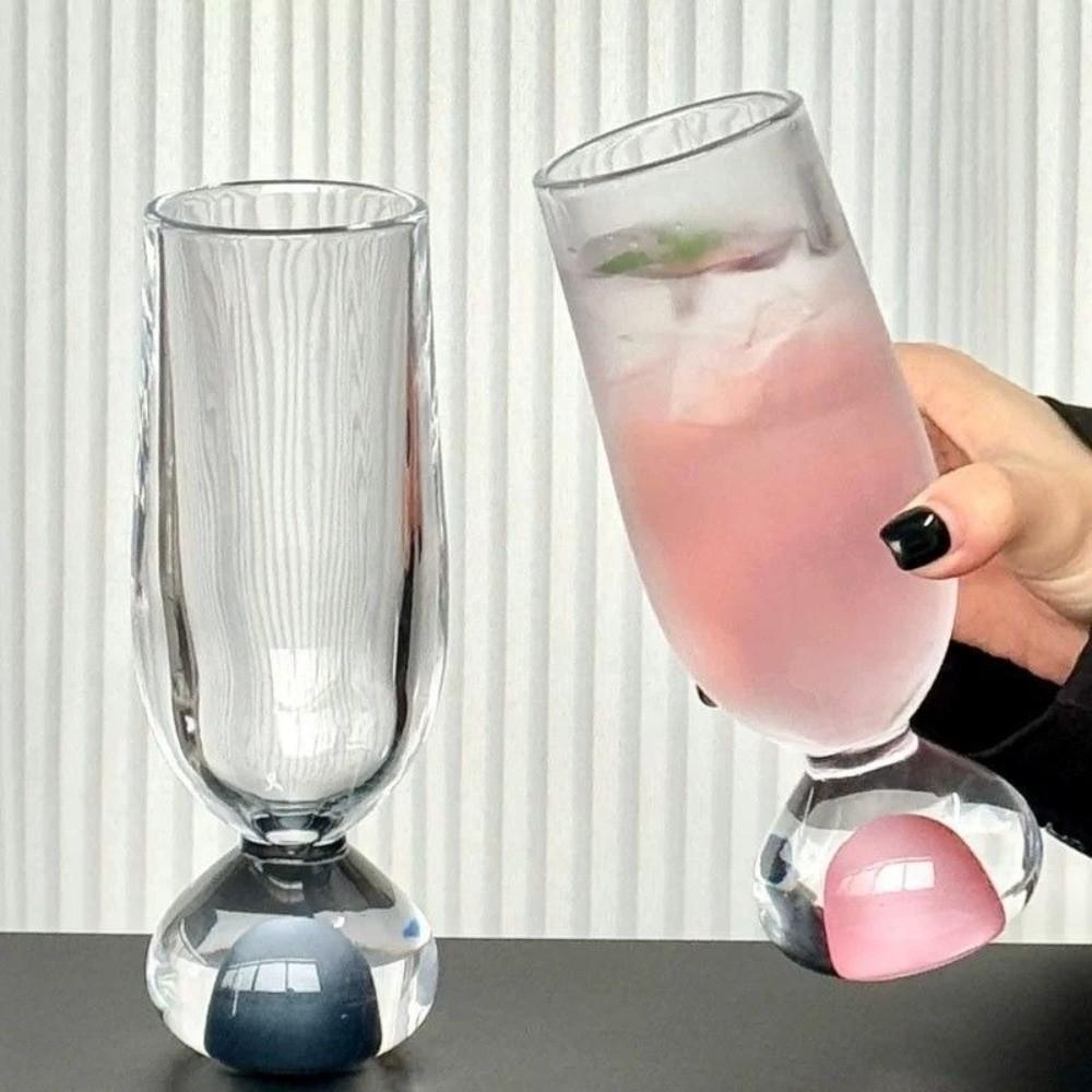 Exquisite Glass Stemmed Cup 170ml Juice Cup Creative Beer Cup Wine Tasting