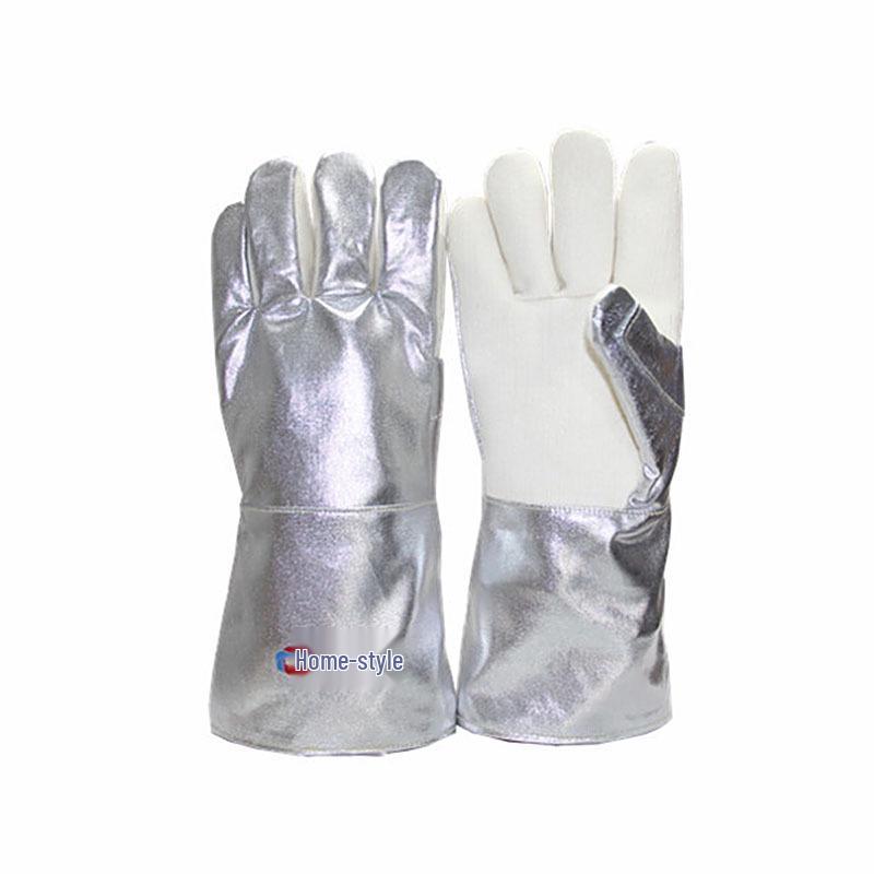 Anbaili ABL-S533 High-Temp 350° Aluminum Foil Aramid Heat Insulation Flame-Retardant Gloves