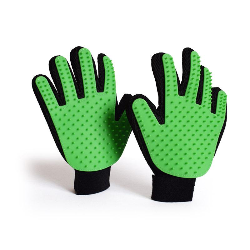 Pet Grooming Glove Soft Pet Hair Remover Gentle Deshedding Brush Glove Deshedding Tool for Cats Dogs Hair Remover Mitt Artifact