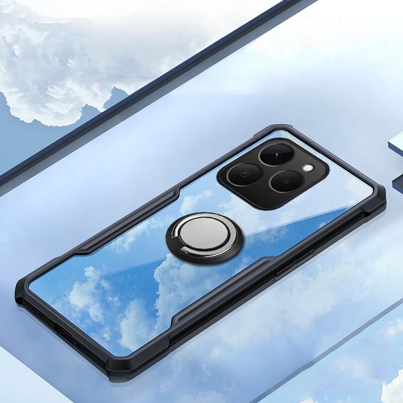 For Realme 15T Case Hard Phone Case Clear Transparent Shockproof Car Navigation Holder Ring for Realme 15T Phone Casing