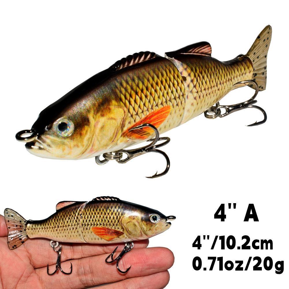 Рыболовные приманки, 2 шарнирные приманки для плавания, воблер, Реалистичная рыба, жесткая приманка, рыболовный крючок, приманки для форели, окуня, окуня, мускуса, 4 дюйма, 7,8 дюйма