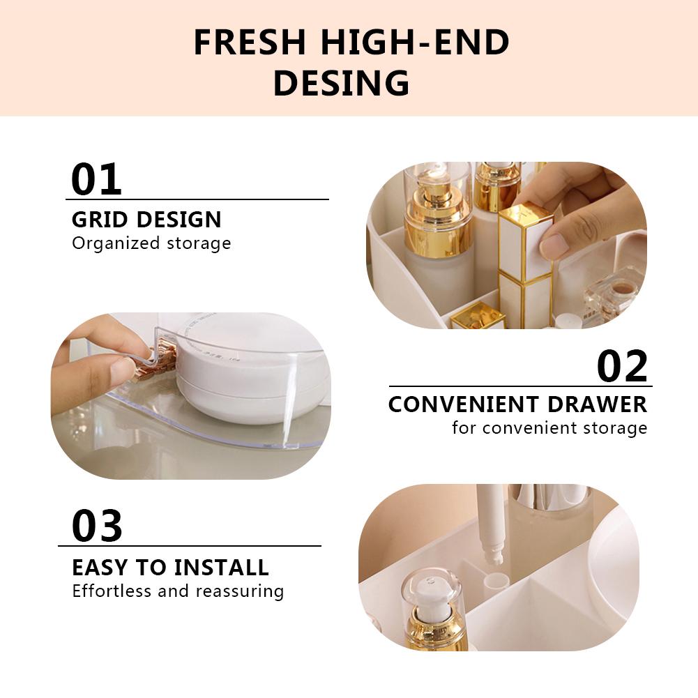 Большая вместительная коробка для хранения косметики, органайзер для косметики, ювелирных изделий, лака для ногтей, контейнера для косметики, настольного хранения всякой всячины