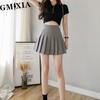 GMXIA Женская Мода Повседневная Однотонная С Принтом Летняя Весенняя Юбка
