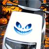 Glowing Window Wall Decorations Glow in The Dark Sticker, Self-adhesive Ghost Face Shape Decals, Outdoor Decor Halloween Waterproof PVC Stickers, for