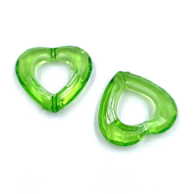 Полые бусины в форме сердца ярких цветов, акриловые принадлежности ручной работы, свободные бусины, 10 шт., для изготовления ювелирных изделий, аксессуары «сделай сам»