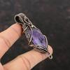 Пурпуритовый кулон с драгоценным камнем, медная проволока, кулон, дизайнерский кулон ручной работы, ювелирные изделия для подарка, новый кулон, ювелирные изделия из медной проволоки