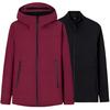 Simple Solid Color Hooded Fleece Waterproof Windproof Breathable Warm Jacket Men Jacket Dark-Red Basic-Black 152510607-5