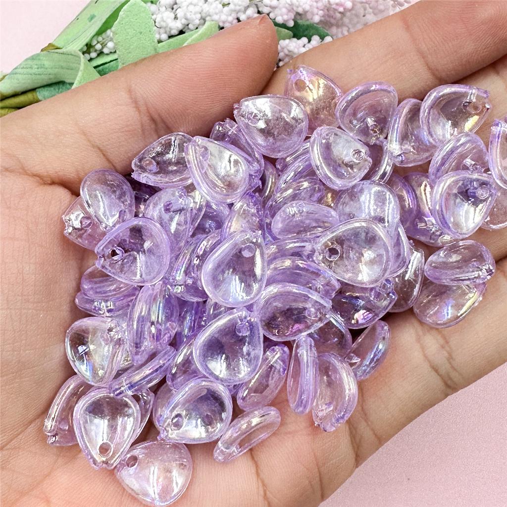 High Quality Creative Accessories 100pcs Acrylic DIY Bouquet Petal Loose Beads Fashion Necklace Bracelet Beading Material 10.8*12.4mm