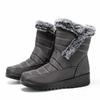 Women's Fashion Winter Warm Faux Rabbit Fur Short Boots Snow Boots with Side Zipper Casual Non Slip Waterproof Thermal Shoes
