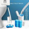 Набор одноразовых щеток для унитаза с контейнером для хранения и 16 насадками для чистки унитаза с держателем Набор аксессуаров для ванной комнаты