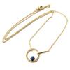 [Q1088] - Gold-Plated Necklace 'Sissi' Blue White Gold - 13x13 Mm