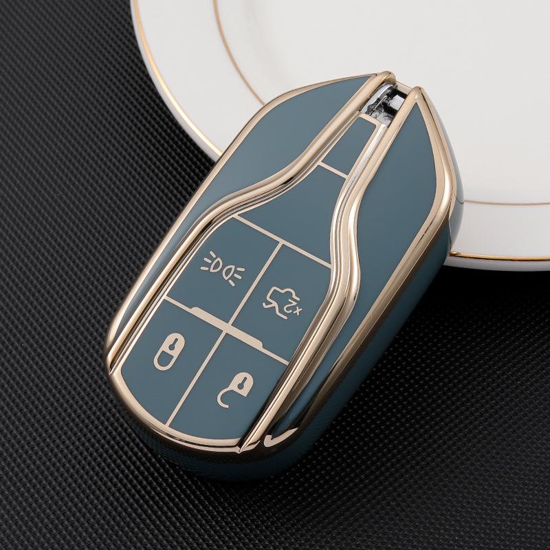 Maserati Key Cover for Levante, Levante SUV, and Ghibli - Protective Shell with Keychain.