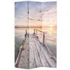 Partition - vidaXL - Foldable 120x170 Cm - Durable Canvas - Lake Print - Contemporary Design
