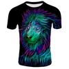 New Cool Lion Graphic 3D Men's T Shirt Unisex Fashion Animal Oversized Shirt O'Neck Breathable Short Sleeve Casual Tops & Tees