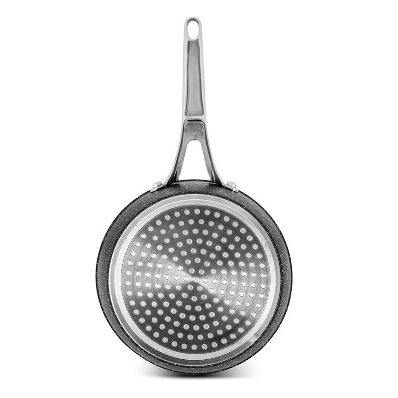 Алюминиевая кастрюля Forge 20 см 2,2 л со стеклянной крышкой с эффектом камня Tfi Hight_cas20tfi Durand Dupont