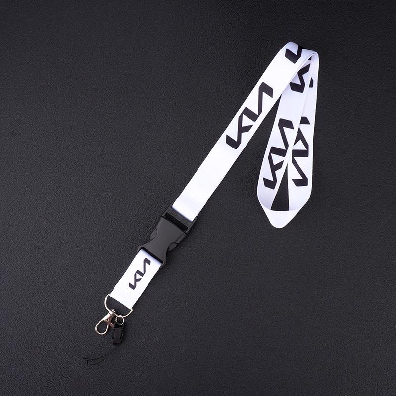 URDV7 Car Keychain Neck Wear ID Card Pass Lanyard Nylon Long Keyring Ribbon For KIA KN Rio Ceed Sportage Cerato Sorento Optima Picanto