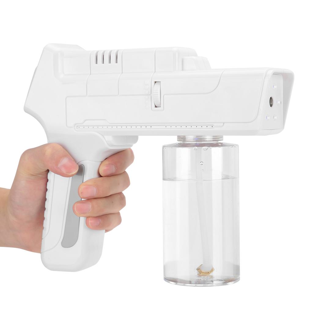 Ручной нано-распылитель с синим светом, регулируемый беспроводной нано-распылитель для очистки (белый)UK Plug