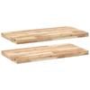 Vidaxl Półki Ścienne, 2 Szt., 100X40X4 Cm, Surowe Lite Drewno Akacjowe