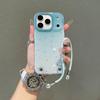 Двухслойный противоударный чехол для iPhone 16 Pro Max с ремешком, цвет омбре - Подходит для серий 15PM/17.