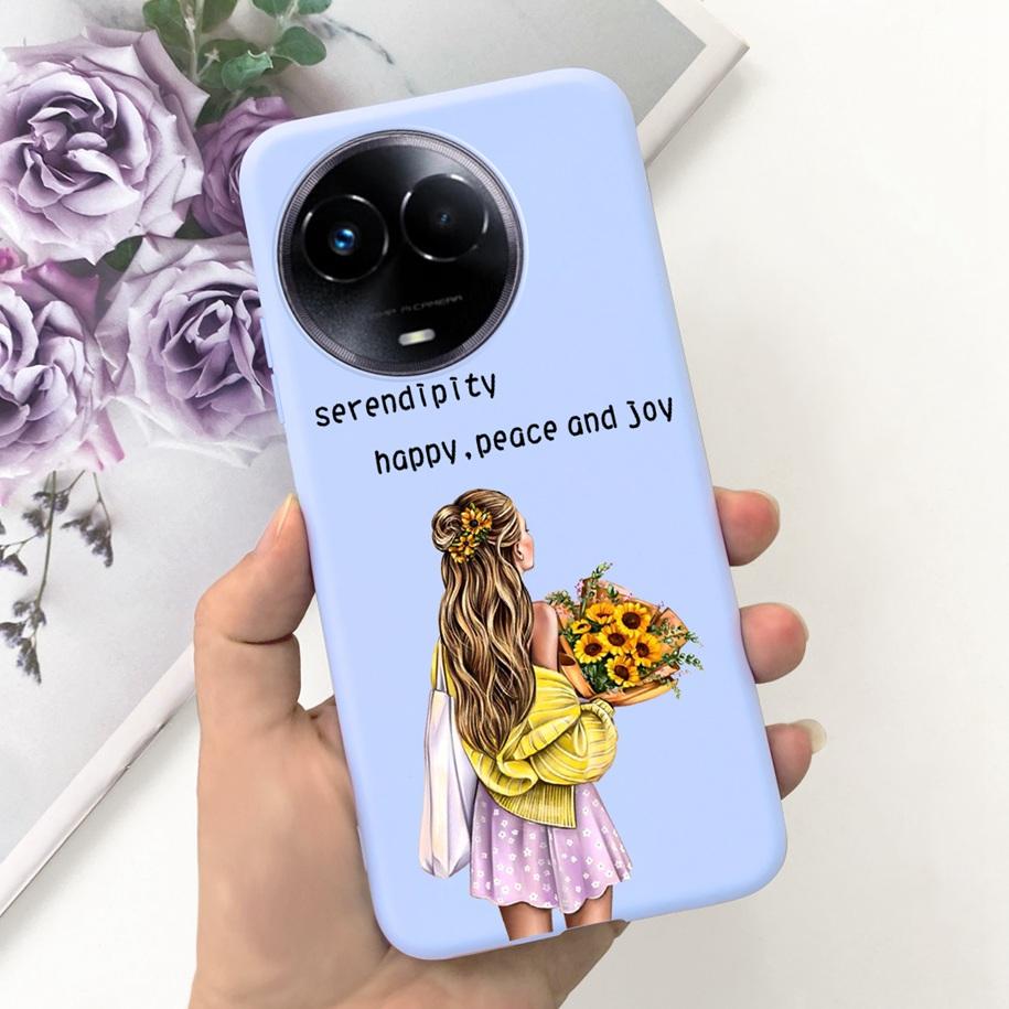 Ударопрочный Чехол Для Realme 11 5G / Realme 11X Чехол На Телефон Модный Девушки Мягкий Силикон Funda Для Realme11 11 X 2023 RMX3785 Coque