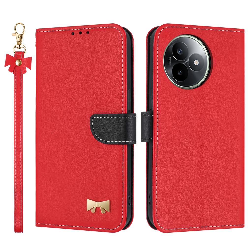 For Xiaomi Redmi K80 Ultra 5G Case Bowknot Decor Wallet Leather Phone Cover with Wrist Strap