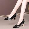 Spring Summer Women Light Weigh Pu Leather Low Heel Shoes for Office Lady Party Comfort Heels