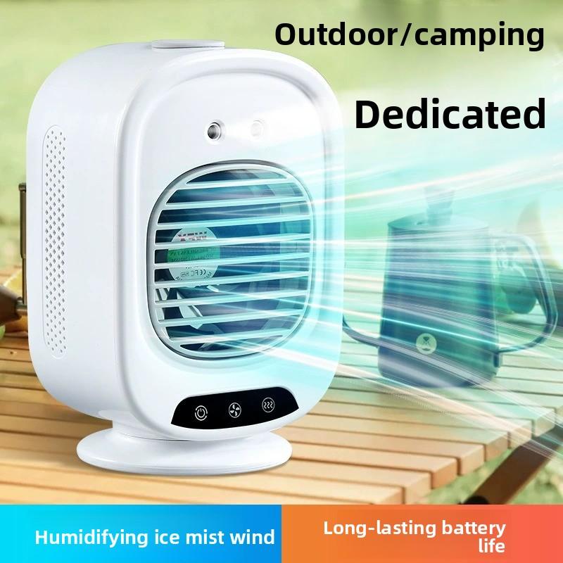 Ventilador de mano portátil con pulverizador de agua, mini ventilador USB recargable de 3 velocidades