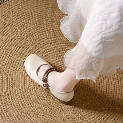 CRLAYDK Женские туфли на плоской подошве Повседневные слипоны Лоферы Женские Мэри Джейн на массивном низком каблуке Мягкая кожа Платье Вождение Мокасины для женщин