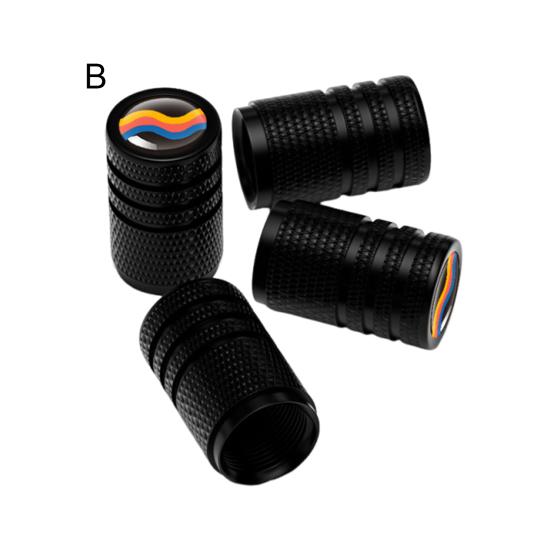 Yousheng 4Pcs Tire Stem Valve Caps Rustproof Vibrant Color Universal Fit Simple Installation Wheel Valve Covers Car Dustproof Tire Caps