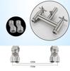 Bathroom Shower Faucet Stainless Steel Triple Bathtub Faucet Double Cross Handle Dual Control Hot Cold Mixer Valve Nozzle Tap