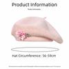 Soft Wool French Style Cap Crystal Embellishment Painter Beret Hat Multi-Color Beret  For Women