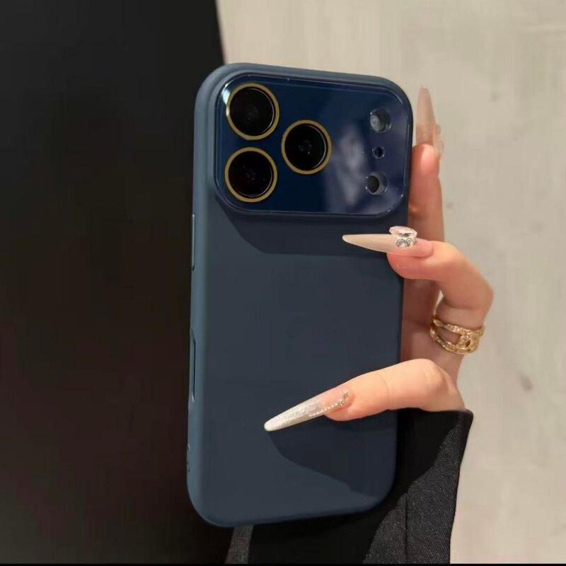 Official Liquid Silicone Phone Case For For Iphone 17 16 1 14 13 Pro Max Camera Protection Soft Cover For For Iphone 17 1 Pro Max Case