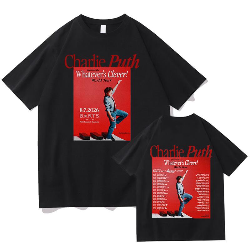 Charlie Puth Beat Yourself Up Tees Fans Casual Loose Tops Print Cotton T Shirts Fashion Tshirts Gift Unisex Spring Summer Tops
