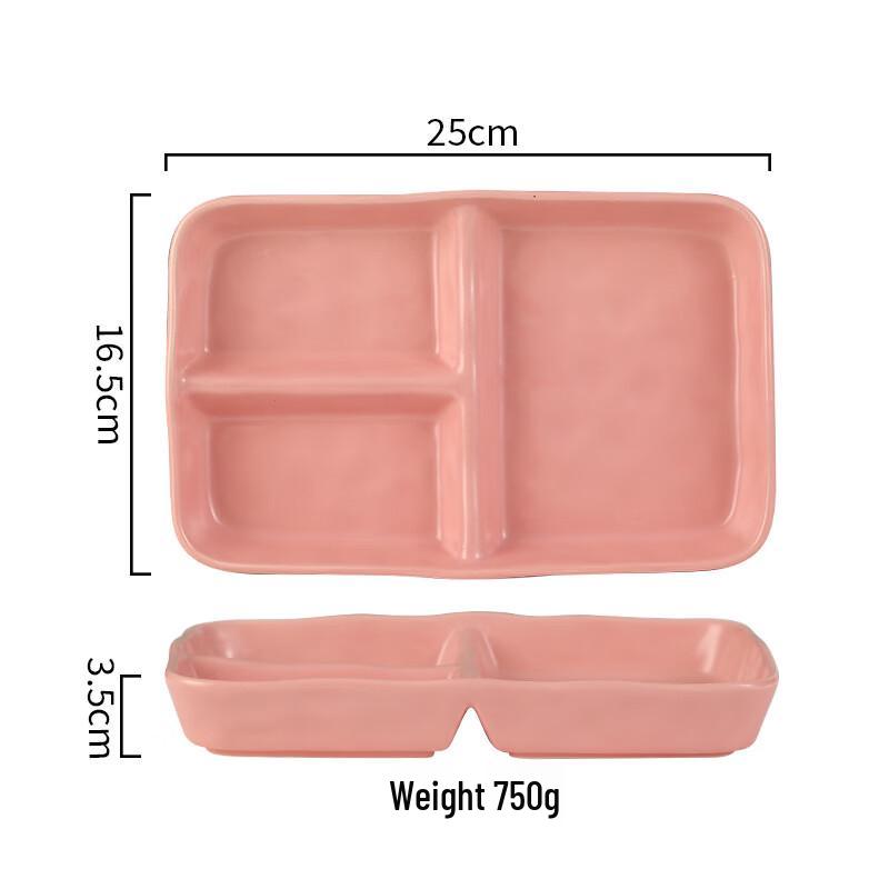 Керамическая тарелка с секциями для контроля порций в японском стиле