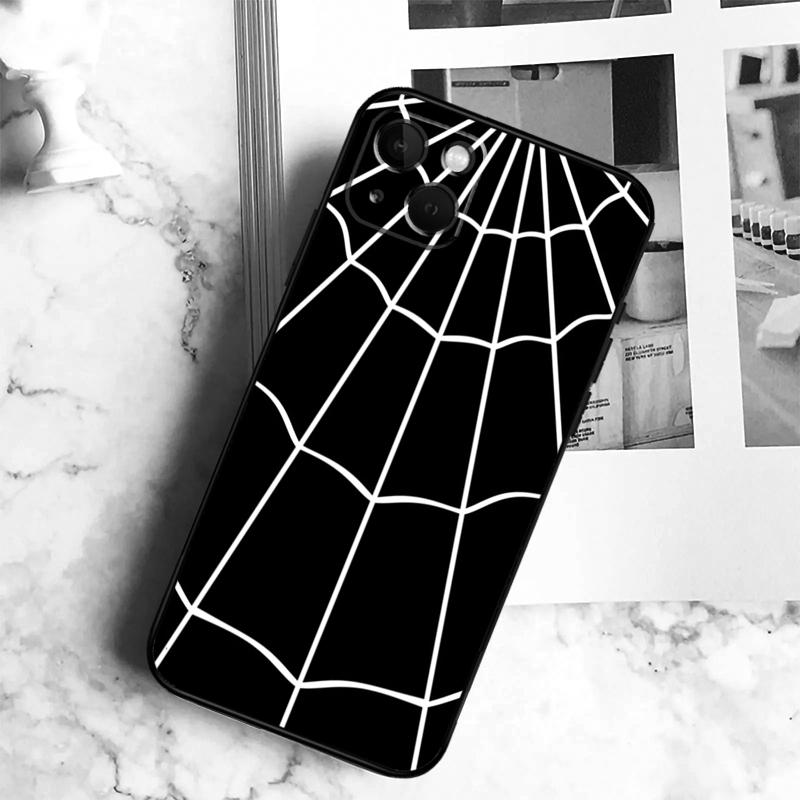 Spider Web Phone Case For iPhone 17 16 15 13 12 11 14 Pro Max Plus 12 13 Mini 16e 17 Air Cover Coque