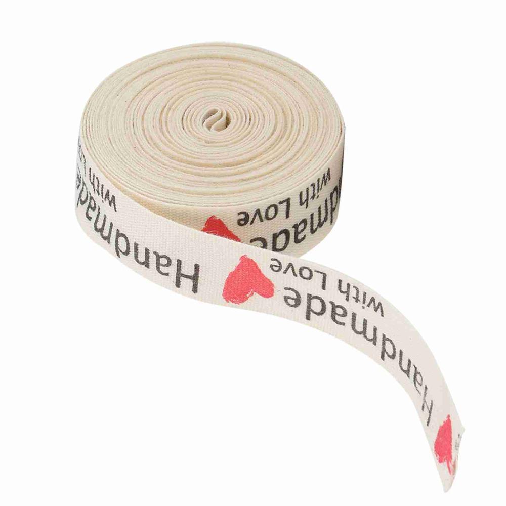 1pcs 5 Yards Length DIY Sewing Ribbon Fonts Printed Fabric Craft Ribbon Packaging