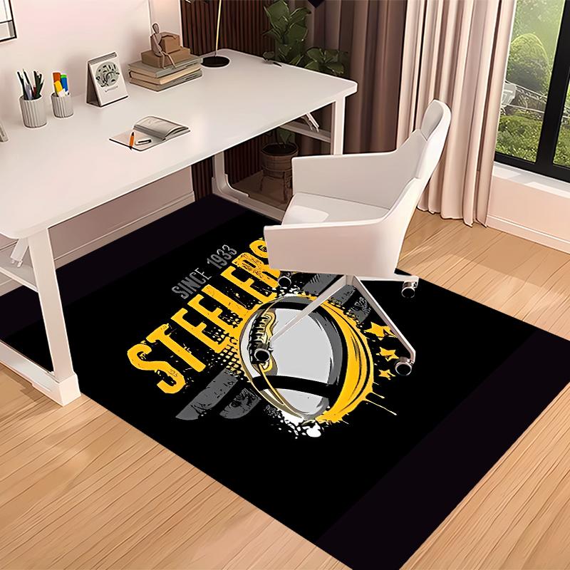 Pittsburgh Steelers Printed Absorbent Washable Carpet, Non-Slip Bathroom Mats, Kitchen Rugs, Yoga Mat,Living Room Entrance, Camping Picnic Rugs