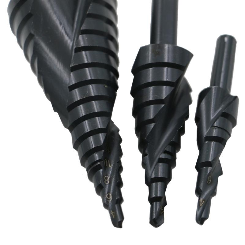 3Pcs/set 4-32MM High Speed Steel Cobalt Stepped Bit Set High Speed Steel Spiral Metal Bit HMM