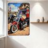 Винтажная металлическая жестяная вывеска Route 66 Ретро Мотоциклы Кафе Форда - Рустикальное Искусство Дорожного Americana для Бара Мужской Комнаты Столовой Домашней Стены D