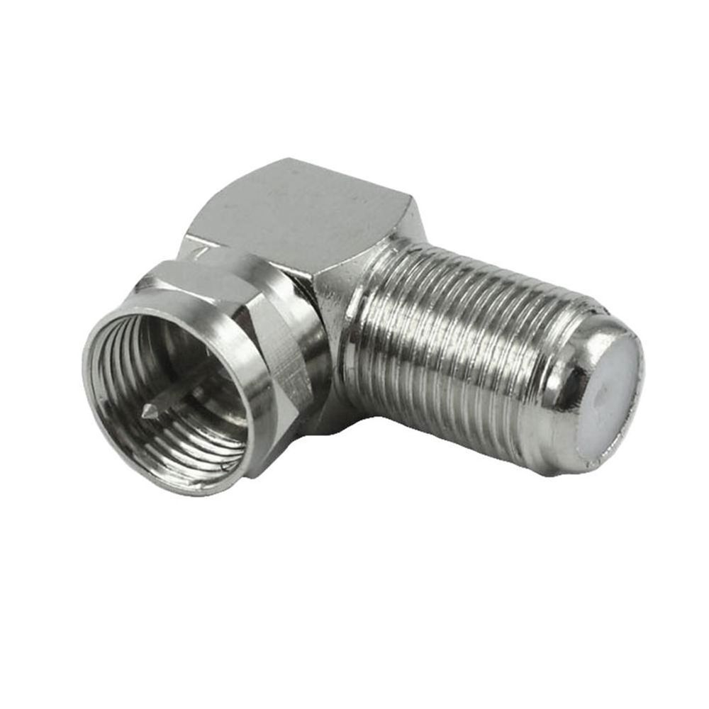 90 Degree RF Coaxial Right Angle F Male to F Female TV Aerial Antenna Plug Cable Connector Adapter